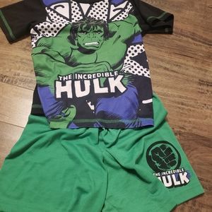 Hulk kids shirt and shorts set